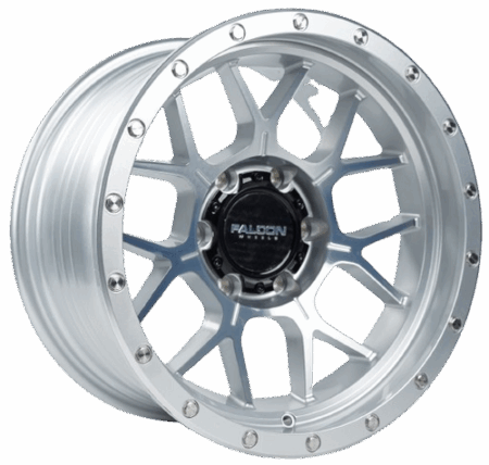 Falcon Offroad TX Titan 17x9 6x139.7 -12 Silver w/Machine Face